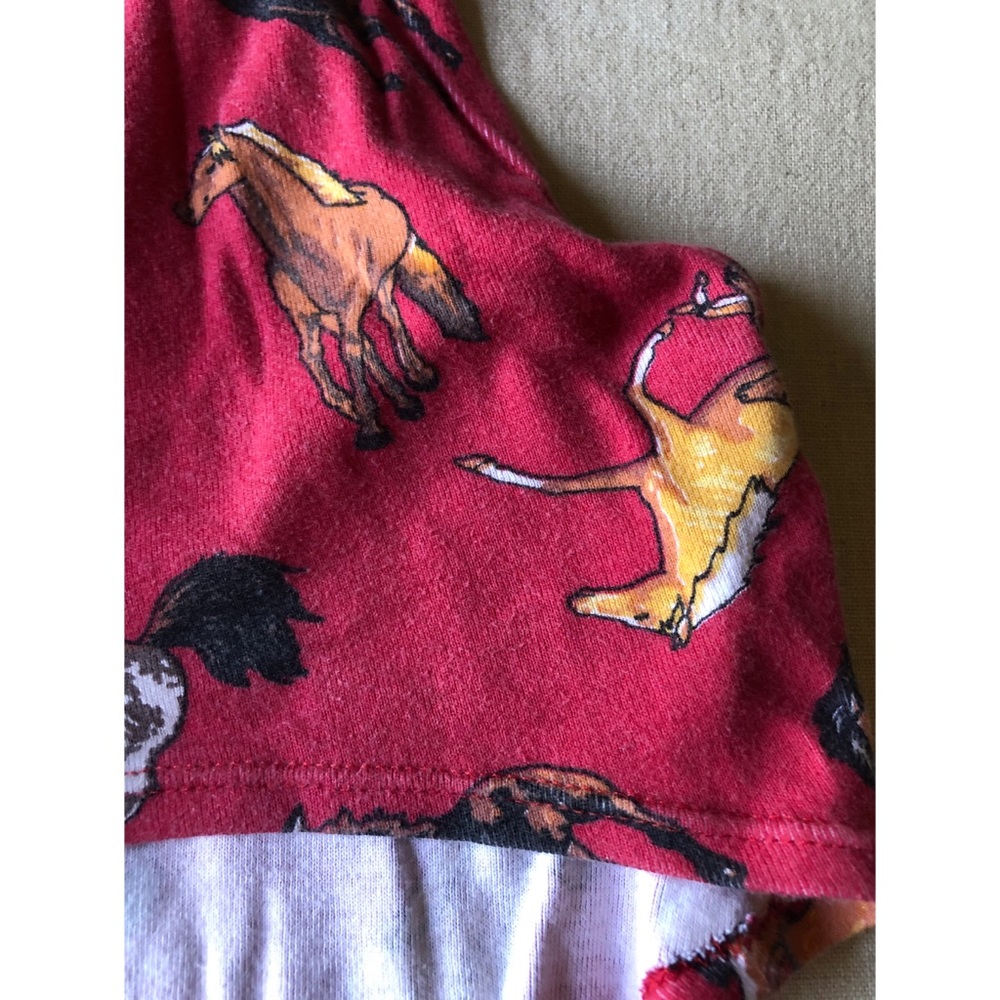 VINTAGE : 80’s Horse cropped high low tank top XS - Picture 2 of 5
